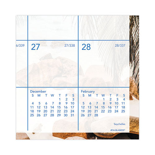 Tropical Escape Wall Calendar, Tropical Escape Photography, 15 X 12, Pale Blue/multicolor Sheets, 12-month (jan To Dec): 2023