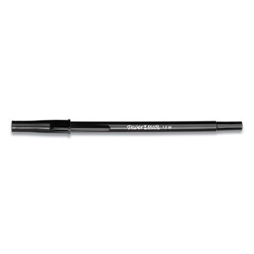 Write Bros. Ballpoint Pen, Stick, Medium 1 Mm, Black Ink, Black Barrel, Dozen