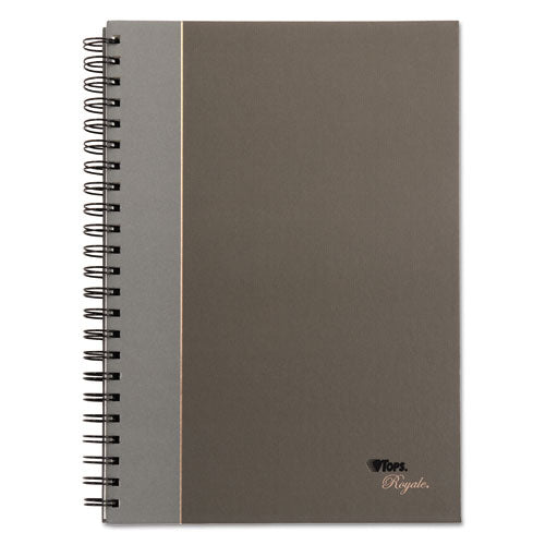 Royale Wirebound Business Notebooks, 1-subject, Medium/college Rule, Black/gray Cover, (96) 8.25 X 5.88 Sheets