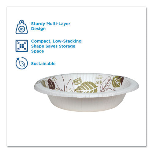 Pathways Heavyweight Paper Bowls, 12 Oz, Green/burgundy, 1,000/carton