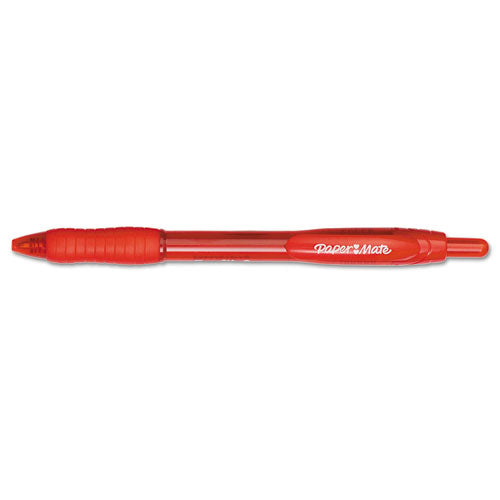 Profile Ballpoint Pen, Retractable, Bold 1.4 Mm, Red Ink, Red Barrel, Dozen