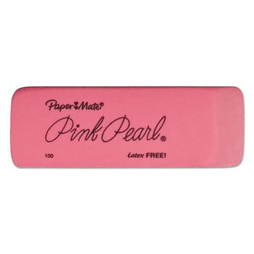 Pink Pearl Eraser, For Pencil Marks, Rectangular Block, Medium, Pink, 3/pack