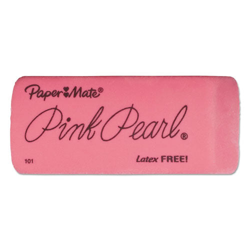 Pink Pearl Eraser, For Pencil Marks, Rectangular Block, Medium, Pink, 3/pack