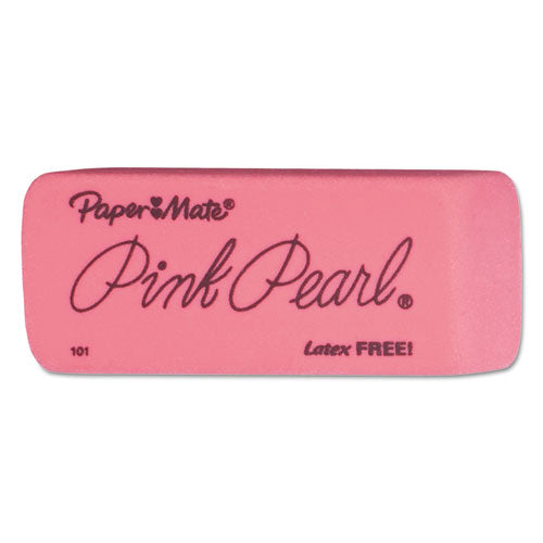 Pink Pearl Eraser, For Pencil Marks, Rectangular Block, Medium, Pink, 3/pack