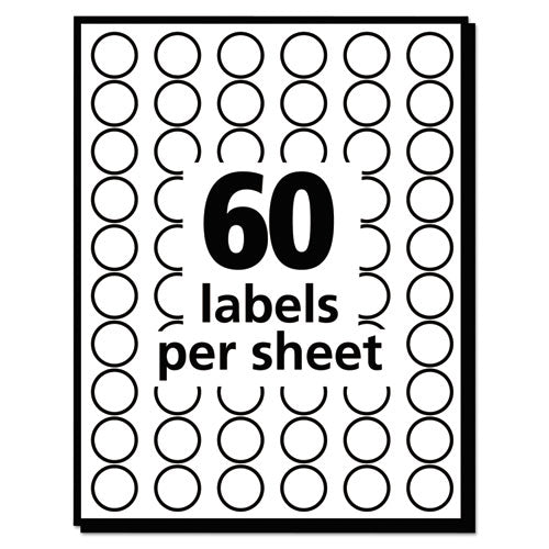 Handwrite Only Self-adhesive Removable Round Color-coding Labels, 0.5" Dia, Neon Orange, 60/sheet, 14 Sheets/pack, (5062)