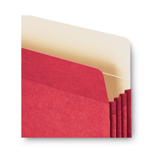 Colored File Pockets, 3.5" Expansion, Letter Size, Red