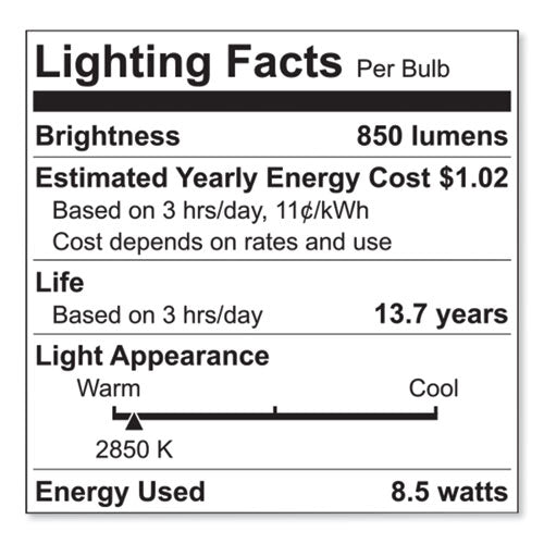 Reveal Hd+ Led A19 Light Bulb, 8.5 W, 4/pack