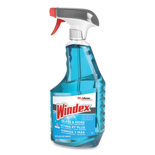 Windex Ammonia-d Glass Cleaner 32 oz. Trigger Bottle 8/Case