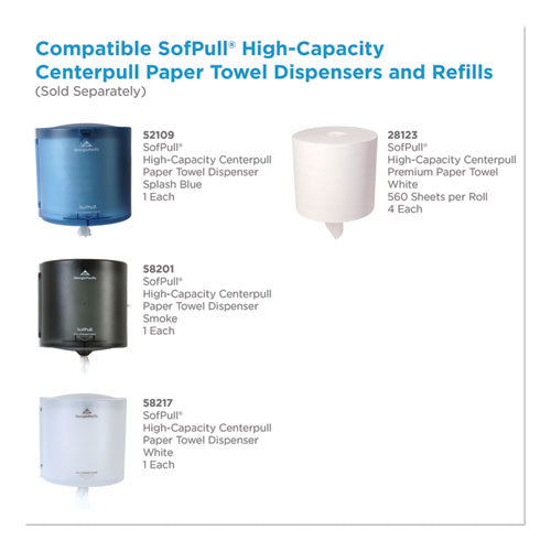 Sofpull Premium Towels Centerpull High Capacity White 7.8x15 560/roll 4/Case