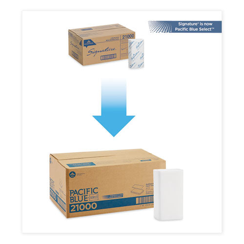Pacific Blue Select M-Fold Premium 2-Ply White Paper Towel 125/pack 16/Case