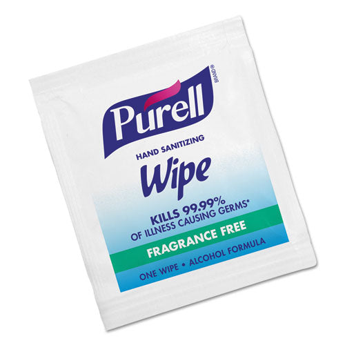 PURELL Premoistened Sanitizing Hand Wipes Individually Wrapped 5x7 Unscented White 1000/Case