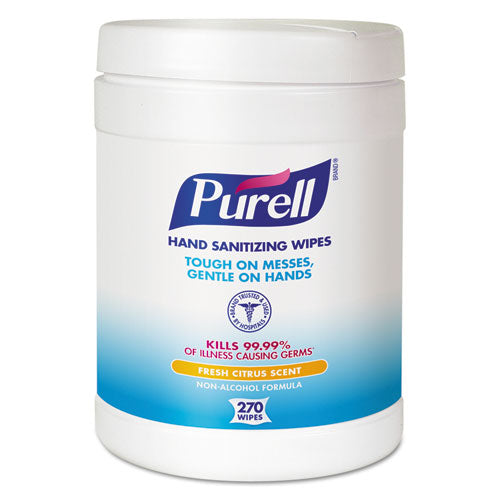 PURELL Premoistened Sanitizing Hand Wipes Individually Wrapped 5x7 Unscented White 1000/Case