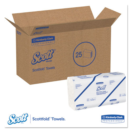 Pro Scottfold Towels, 1-ply, 9.4 X 12.4, White, 175 Towels/pack, 25 Packs/carton