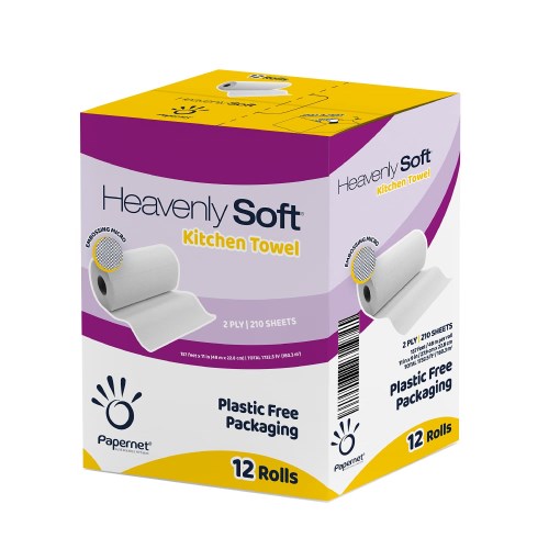 419348 Heavenly Soft Kitchen Towel 2-Ply 9X11 210-Sht White 12/Case