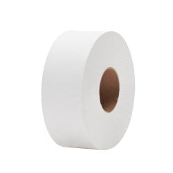 3.42" White Paper 2-Ply Jumbo Junior Roll Bathroom Tissue /Case