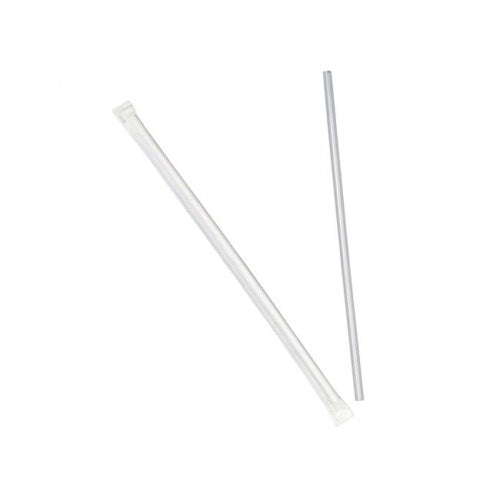 Jumbo Straw Translucent Wrapped - 7.75" 12000/Case