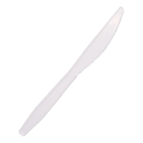 White Medium Weight Polypropylene Bulk Pack Knife 1000/Case