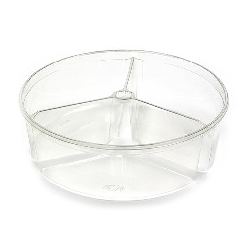 3 Compartment Clear Container Pet Plastic - 96 Oz. 100/Case