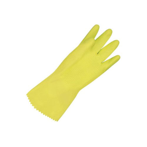 4259 Glove Latex 18-Mil 9 Yellow Flock Lined 12/Pack