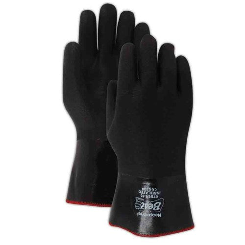 Neoprene Grab Insulated Gloves Cotton And Foam Size 10 Black - 12" 12/Pack