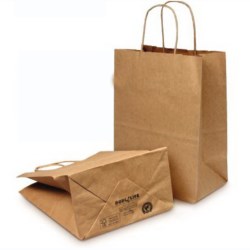 Dubl Life #65 Recycled Regal Shopping Bag Kraft 12" X 9" X 15.75" 1/Cs/200 200/Case