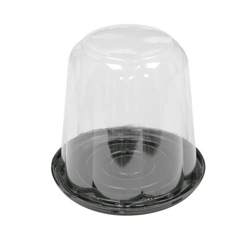 Rosedome Black Base And Rose Lid Cake Combo - 6.75" X 4.5" 160/Case