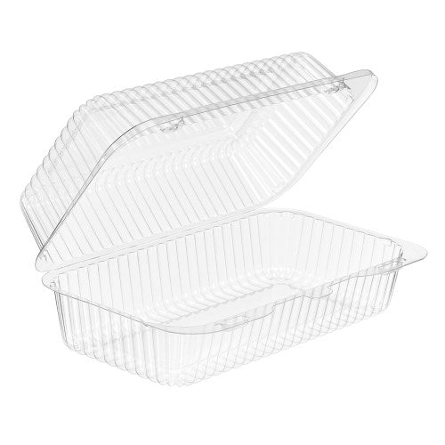 Clear Pet Clamshell Container With Hinged Lid - 59.9 Oz. 500/Case