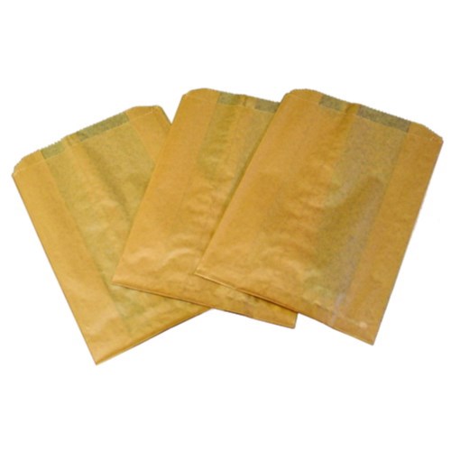 Kraft Waxed Sanitary Napkin Bag - 7.5" X 10.5" X 3" 1000/Case
