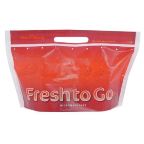 13.5" X 5.5 X 8.25" Red Plastic Deli Bag 250/Case