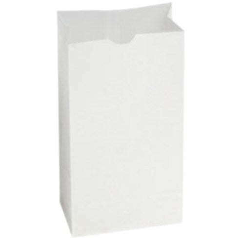 4# Paper Double Wax Auto Bottom Style Bag, White, 4 Lb000 1000/Case