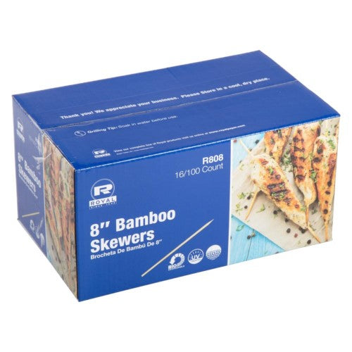 8" Disposable Bamboo Skewer 19200/Box