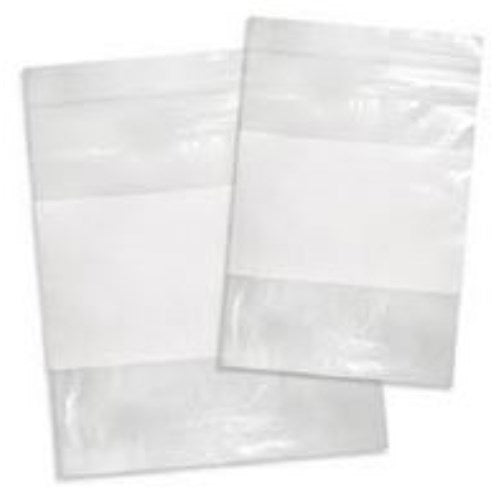 6" X 9" Clear With White Block 2 Mil Reclosable Bag 2000/Case