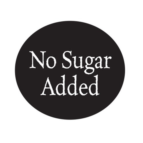 Hb1058 No Sugar Added Label 1.5X1.347 Oval Black 10000/Roll