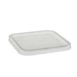Clear Rpet Square Flat Lid - 6.25" X 6.25" X 0.39" 3600/Case