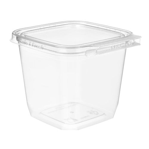 Squareware Clamshell Pete Clear Tamper Resistant Container - 24 Oz. 264/Case
