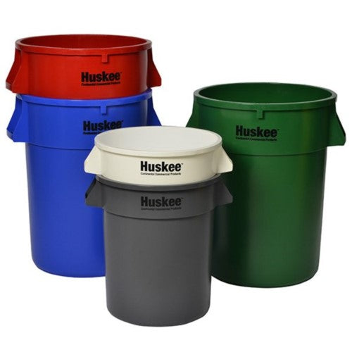 55 Gl 26.5 L X 26.5 W X 33" H Grey Round Receptacle 3/Each