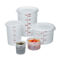 Round Storage Plastic White Container - 22 Qt. 1/Each