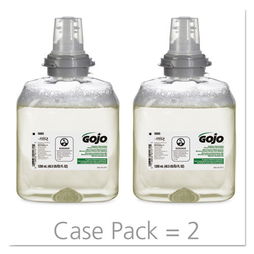 GOJO Tfx Green Certified Foam Hand Cleaner Refill Unscented 1200 Ml 2/Case