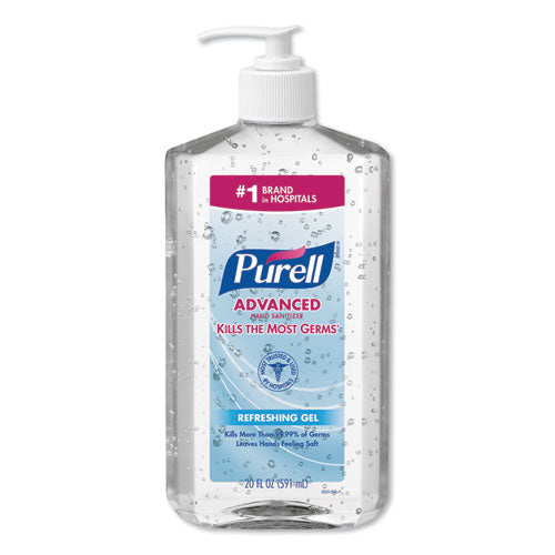 PURELL Advanced Refreshing Gel Hand Sanitizer 12 Oz Pump Bottle Clean Scent