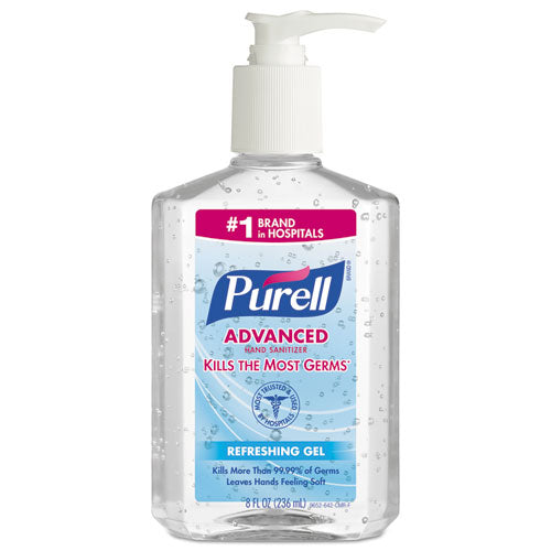 PURELL Advanced Refreshing Gel Hand Sanitizer 12 Oz Pump Bottle Clean Scent