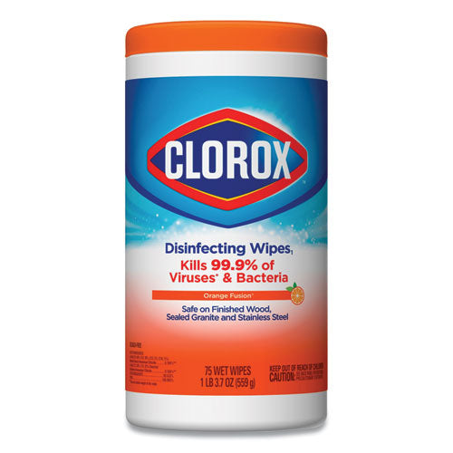 Clorox Disinfecting Wipes 1-ply Fresh Scent 7x8 White 75/canister 6 Canisters/Case