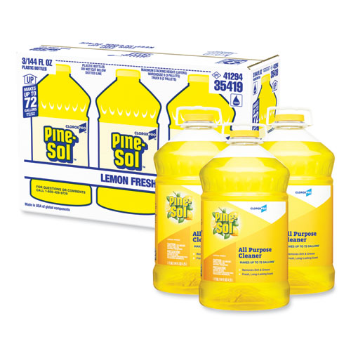 Pine-Sol All Purpose Cleaner Lemon Fresh 144 Oz Bottle 3/Case