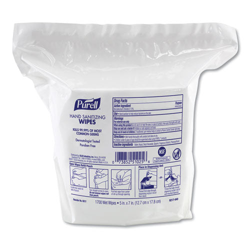 Premoistened Hand Sanitizing Wipes, 5.78 X 7, Fresh Citrus, White, 100/canister, 12 Canisters/carton