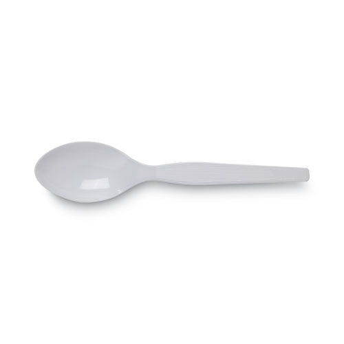 Dixie Plastic Cutlery Heavy Mediumweight Teaspoons White 1000 Carton