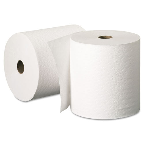 Hard Roll Paper Towels With Premium Absorbency Pockets, 1-ply, 8" X 600 Ft, 1.75" Core, White, 6 Rolls/carton