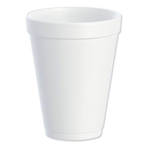 Dart Foam Drink Cups 12 Oz White 25/bag 40 Bags/Case