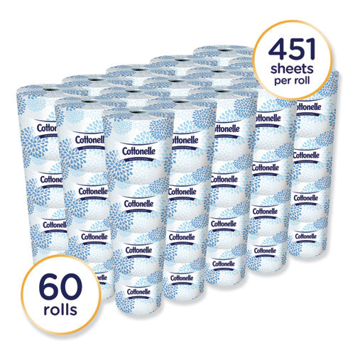 2-ply Bathroom Tissue For Business, Septic Safe, White, 451 Sheets/roll, 60 Rolls/carton