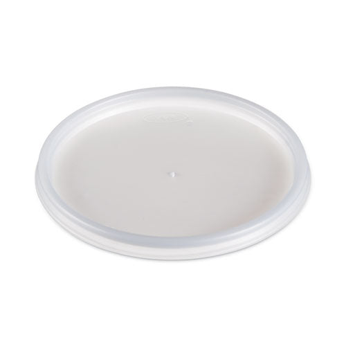 Plastic Lids For Foam Cups, Bowls And Containers, Flat, Vented, Fits 6-32 Oz, Translucent, 100/pack, 10 Packs/carton