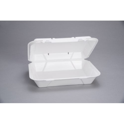 Snap-It Hinged Container Vented Super Jumbo White 200/Case