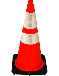 28" Safety Cone With Reflective Tape 1/Each